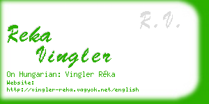 reka vingler business card